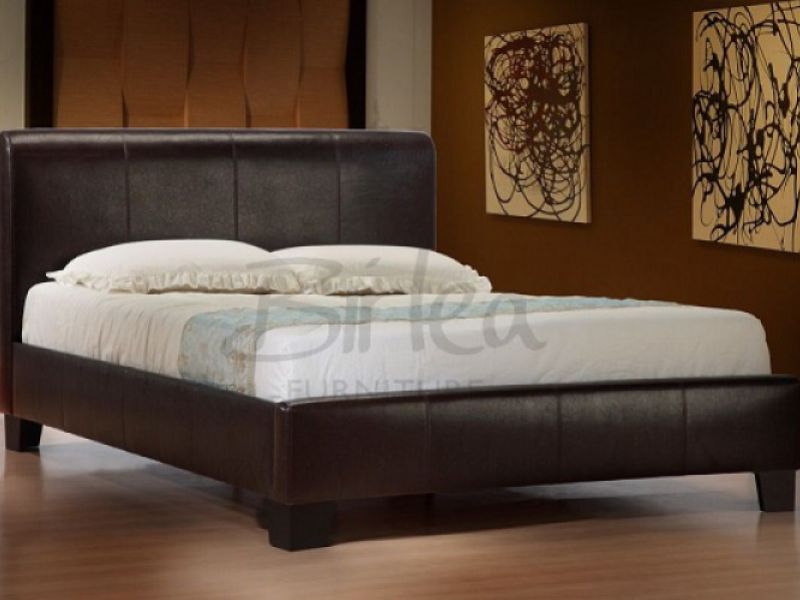 Birlea Brooklyn Brown 4ft Small Double Faux Leather Bed Frame