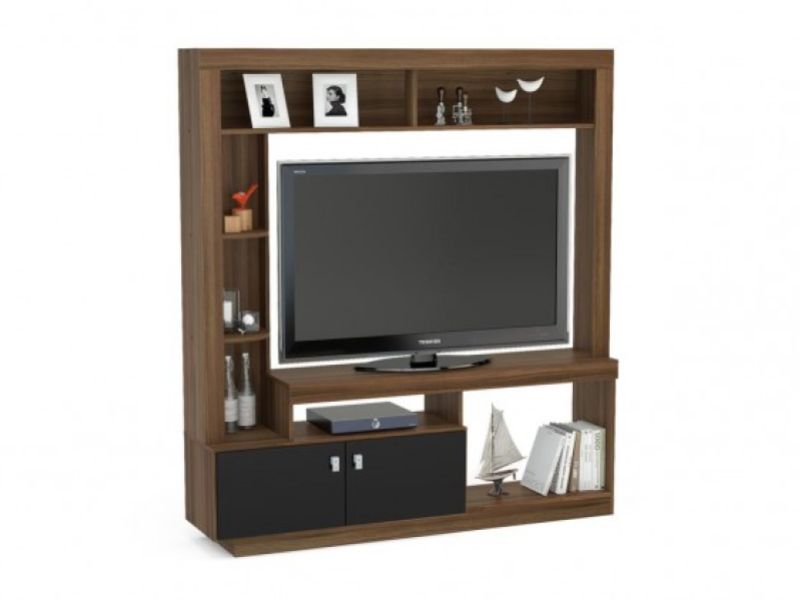 Birlea Zuma Entertainment Unit In Walnut And Black