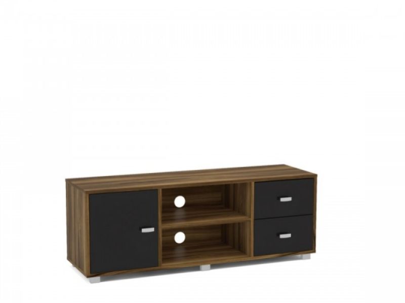 Birlea Covent TV Unit In Walnut And Black