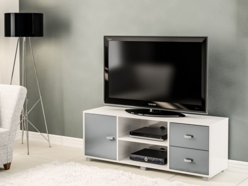 Birlea Covent TV Unit In White And Grey