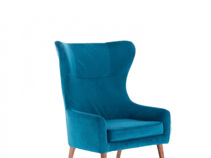 Birlea Bow Armchair In Sapphire Fabric