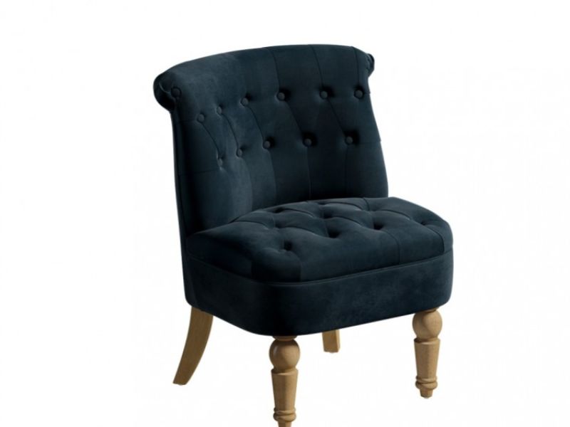 Birlea Grace Chair In Midnight Blue Fabric