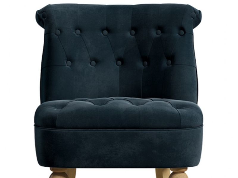 Birlea Grace Chair In Midnight Blue Fabric