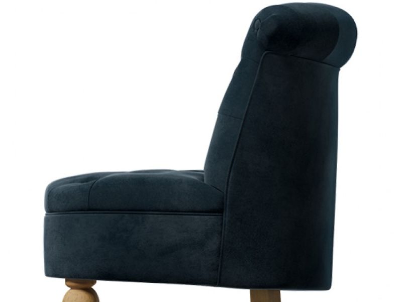 Birlea Grace Chair In Midnight Blue Fabric