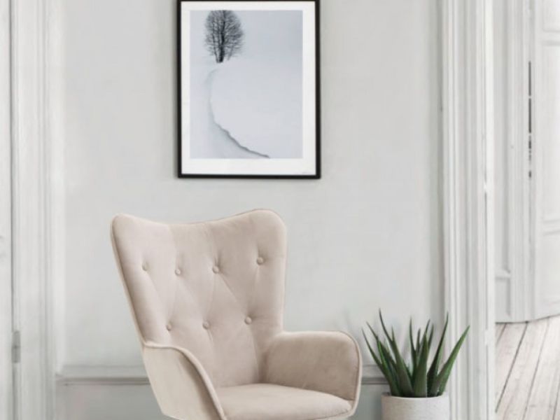 Birlea Willow Armchair In Beige Fabric