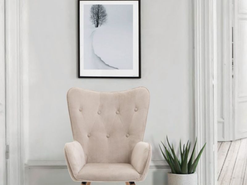 Birlea Willow Armchair In Beige Fabric