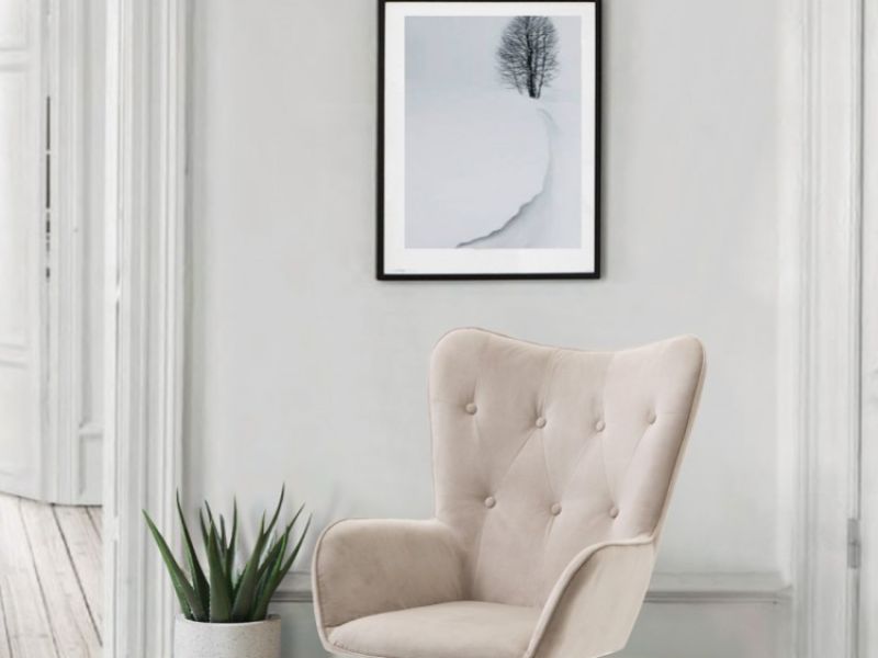 Birlea Willow Armchair In Beige Fabric