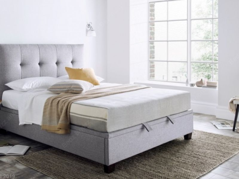 Kaydian Walkworth 6ft Super Kingsize Dark Grey Fabric Ottoman Storage Bed