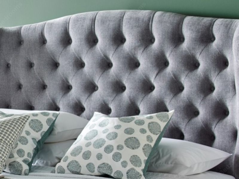 Kaydian Duchess 6ft Super Kingsize Light Grey Fabric Bed