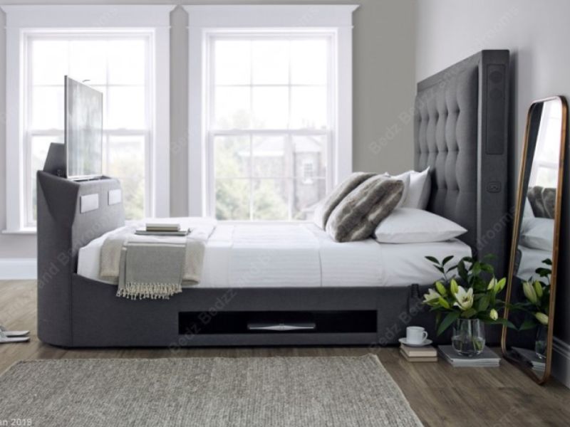 Kaydian Titan 5ft Kingsize Charcoal Grey Fabric Media Bed
