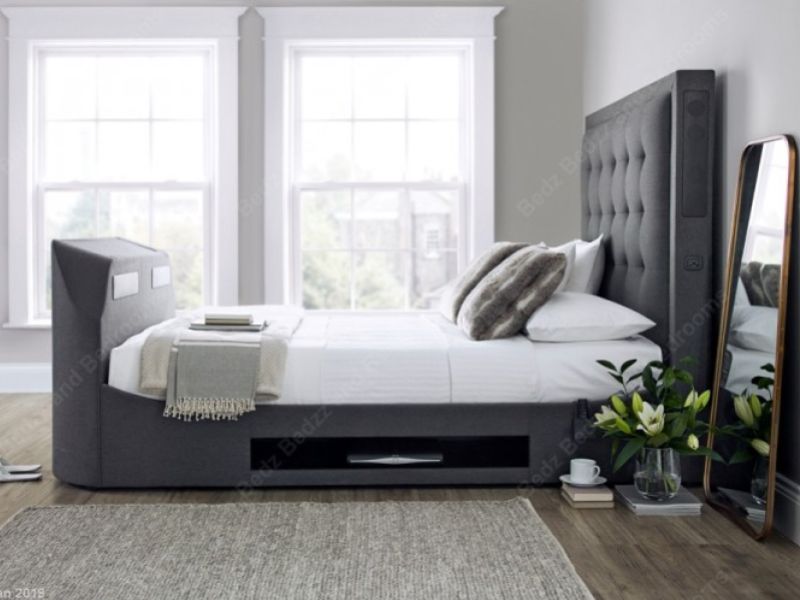 Kaydian Titan 5ft Kingsize Charcoal Grey Fabric Media Bed