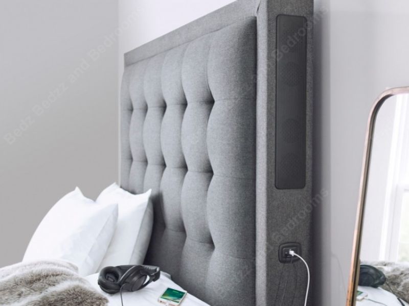 Kaydian Titan 6ft Super Kingsize Charcoal Grey Fabric Media Bed