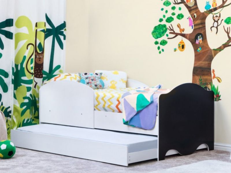 Sleep Design Teddy White Wooden Kids Day Bed With Guest Trundle