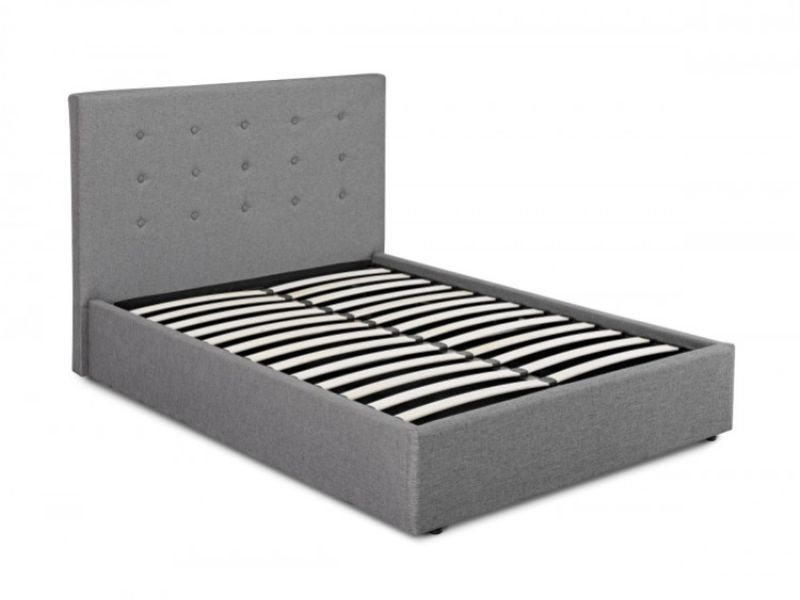 LPD Lucca Plus 4ft6 Double Grey Fabric Ottoman Bed Frame