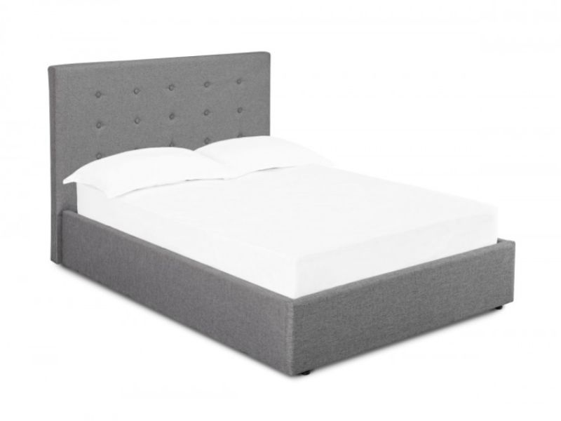 LPD Lucca Plus 4ft Small Double Grey Fabric Ottoman Bed Frame