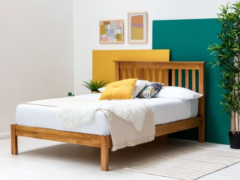 Sleep Design Alderley 4ft6 Double Oak, Shaker Style Wooden Bed Frames