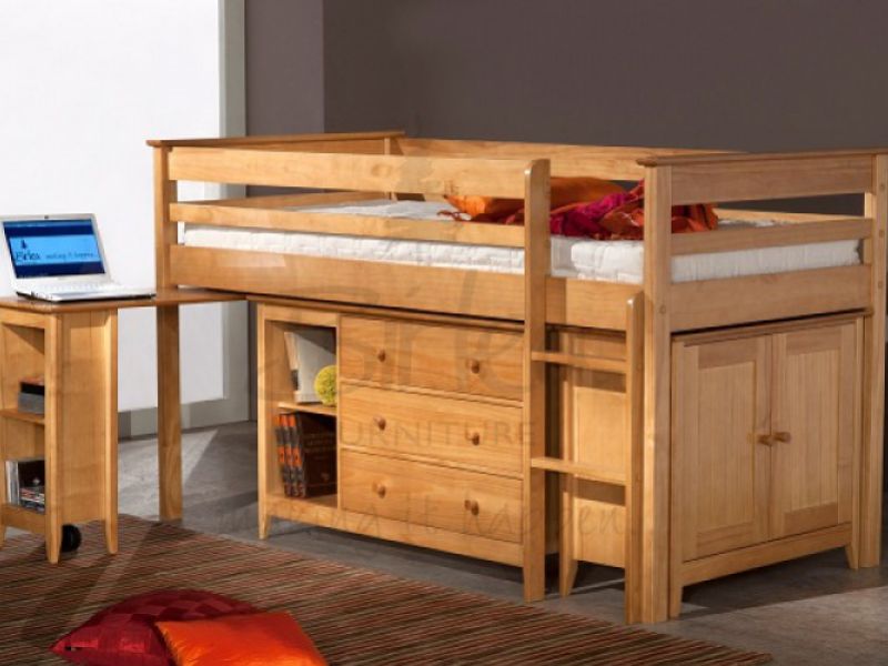 Birlea Cotswold Pine Mid Sleeper By, Mid Sleeper Bed Dimensions