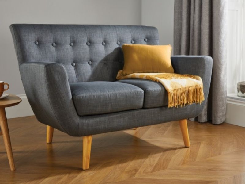 Birlea Loft 2 Seater Sofa In Grey Fabric