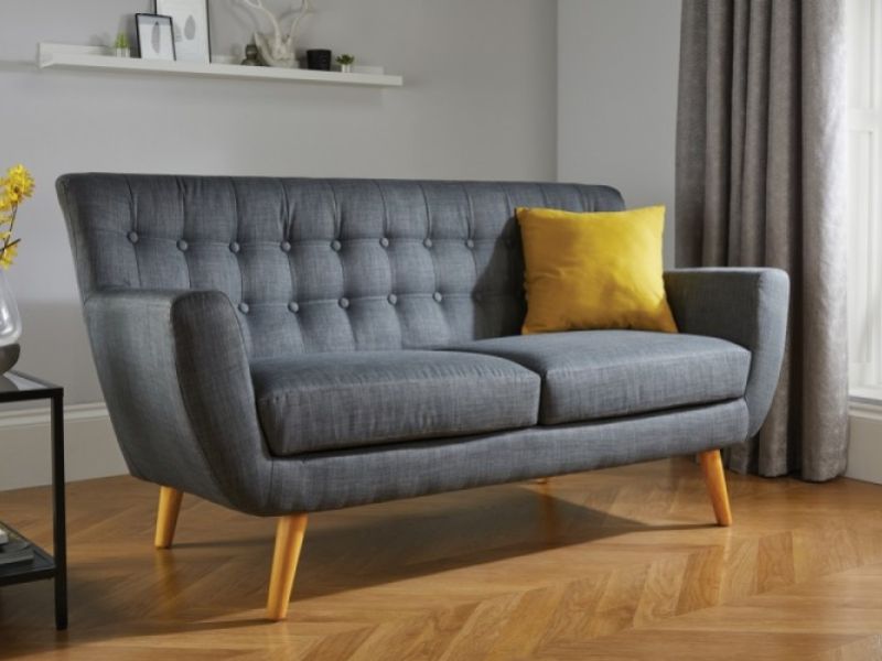 Birlea Loft 3 Seater Sofa In Grey Fabric