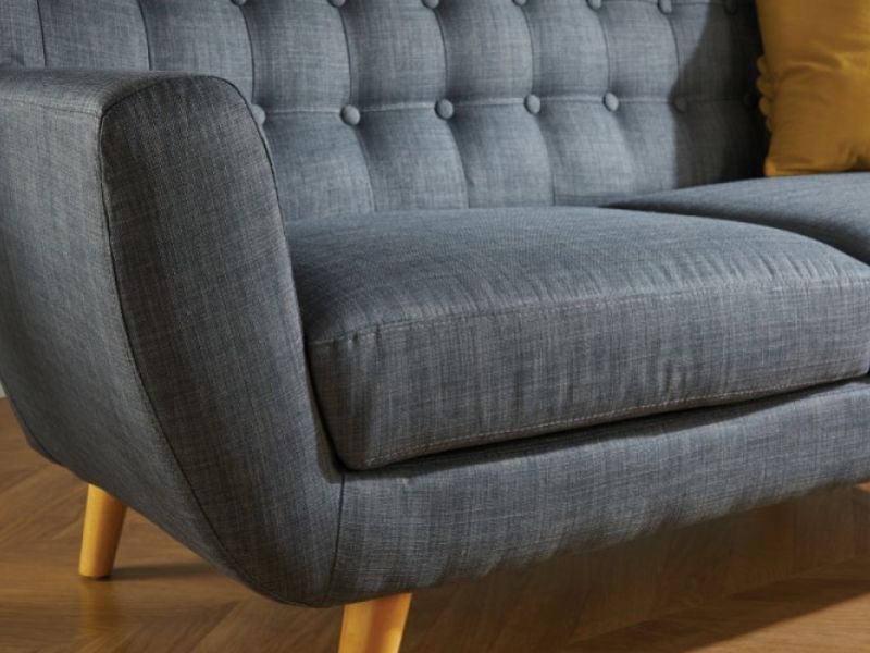 Birlea Loft 3 Seater Sofa In Grey Fabric