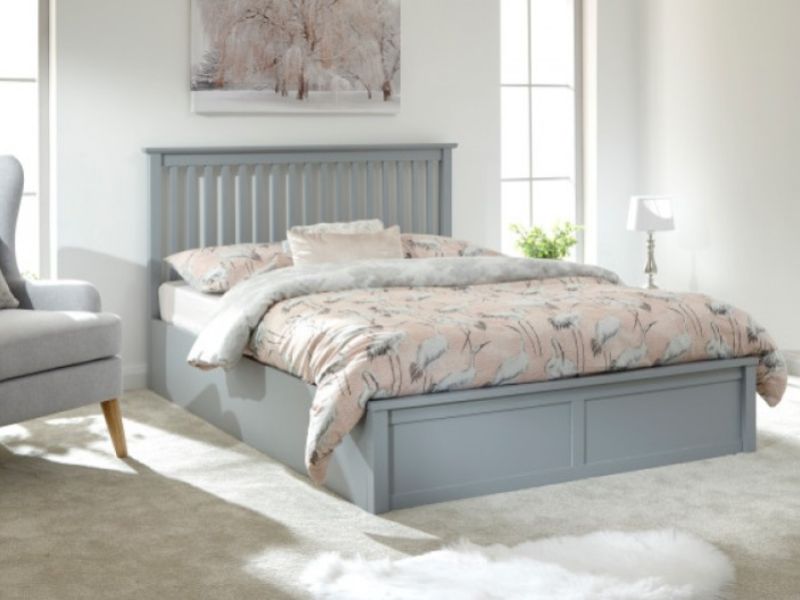 GFW Como 4ft6 Double Grey Wooden Ottoman Bed