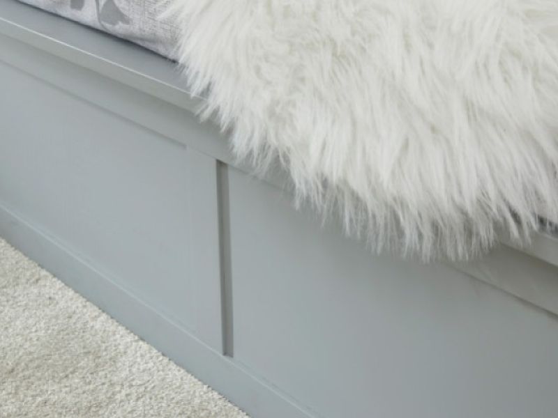 GFW Madrid 5ft Kingsize Grey Wooden Ottoman Bed