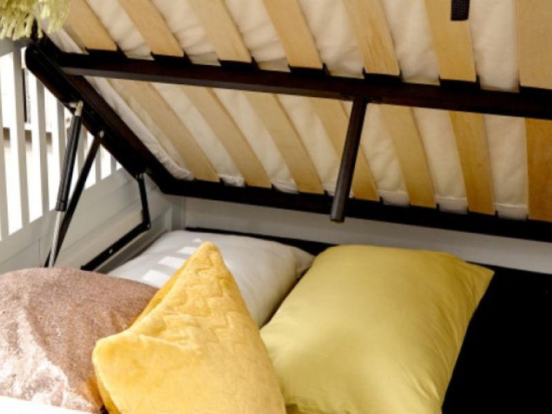 GFW Madrid 5ft Kingsize White Wooden Side Lift Ottoman Bed
