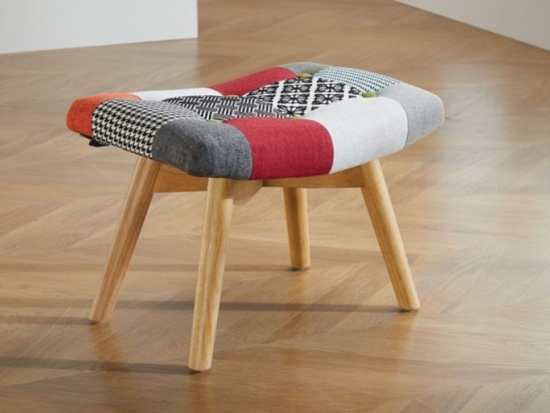 Birlea Sloane Stool In Patchwork Fabric BUNDLE DEAL