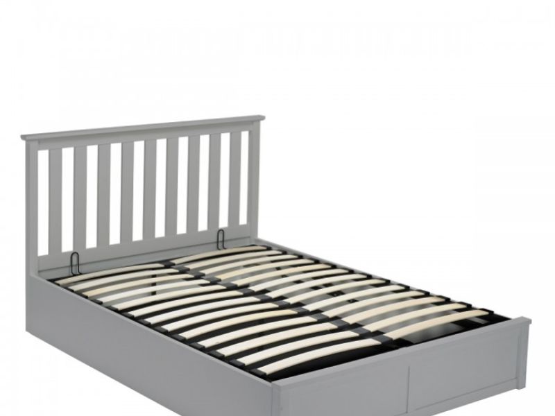 LPD Oxford 5ft Kingsize Grey Wooden Ottoman Bed Frame