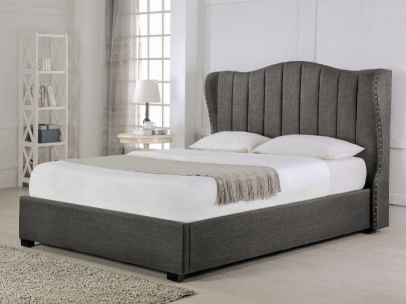 Emporia Sherwood 5ft Kingsize Grey Fabric Ottoman Bed