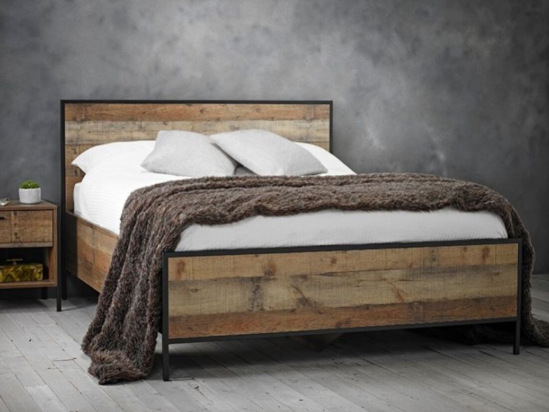 LPD Hoxton 4ft6 Double Rustic Wooden Bed Frame