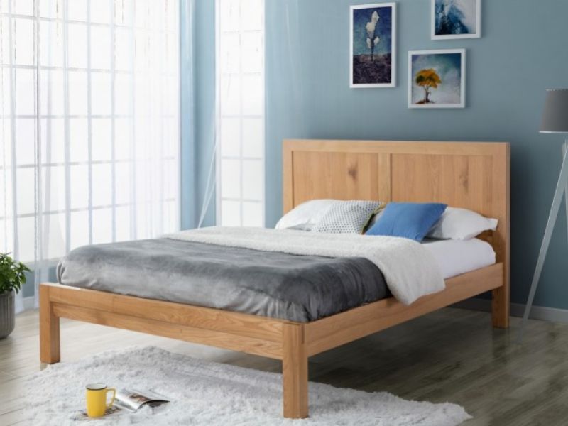Birlea Bellevue 4ft6 Double Oak Wooden Bed Frame