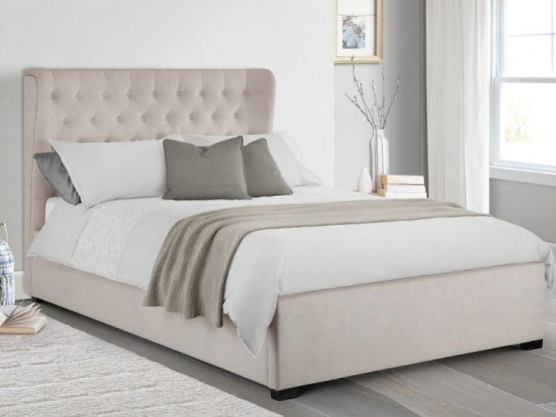 Julian Bowen Geneva 4ft6 Double Pearl Fabric Bed Frame