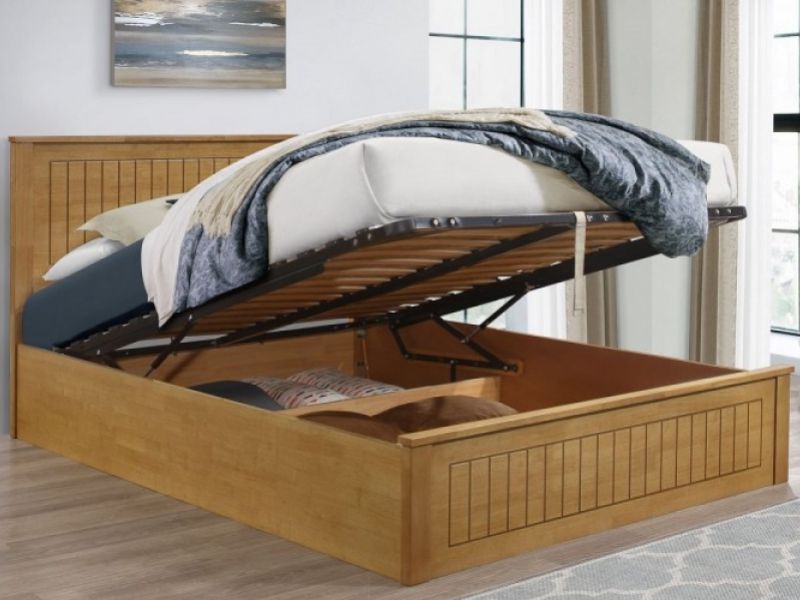 Birlea Fairmont 5ft Kingsize Wooden Ottoman Bed Frame In Oak