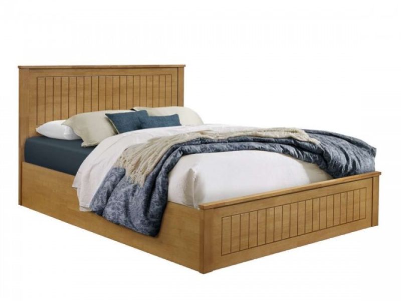 Birlea Fairmont 4ft Small Double Wooden Ottoman Bed Frame In Oak