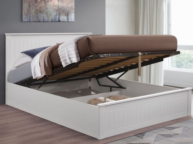 Birlea Fairmont 4ft Small Double Wooden Ottoman Bed Frame In White