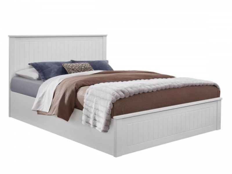 Birlea Fairmont 4ft6 Double Wooden Ottoman Bed Frame In White