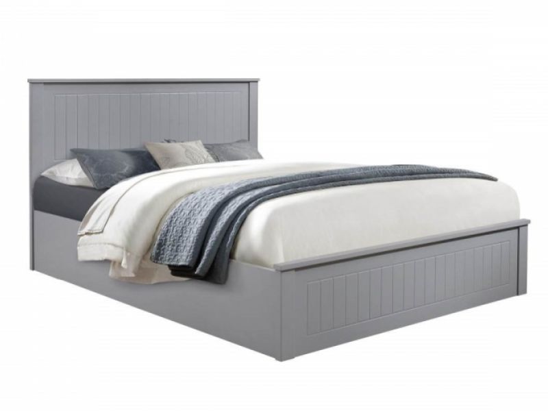 Birlea Fairmont 5ft Kingsize Wooden Ottoman Bed Frame In Grey