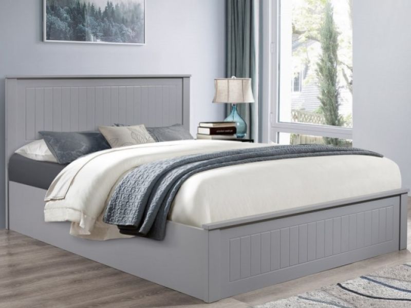 Birlea Fairmont 5ft Kingsize Wooden Ottoman Bed Frame In Grey