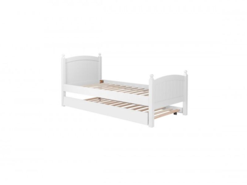 Birlea Whitehaven 3ft Single White Wooden Guest Bed