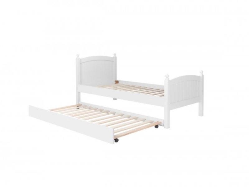 Birlea Whitehaven 3ft Single White Wooden Guest Bed