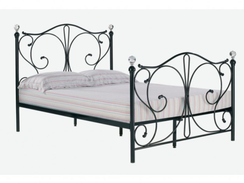 LPD Florence 4ft6 Double Black Metal Bed Frame