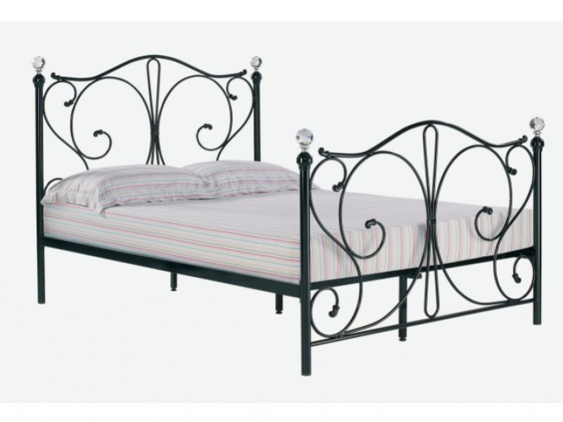 LPD Florence 5ft Kingsize Black Metal Bed Frame