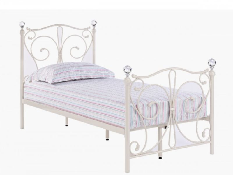 LPD Florence 3ft Single White Metal Bed Frame