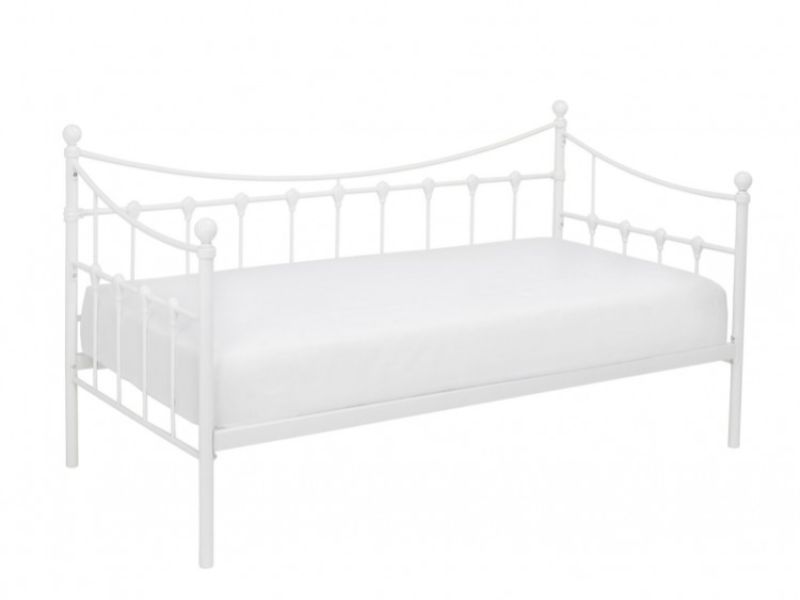 LPD Olivia 3ft Single White Metal Day Bed Frame