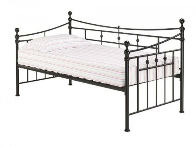 LPD Olivia 3ft Single Black Metal Day Bed Frame