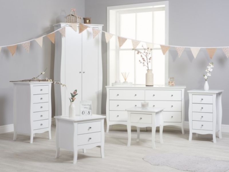 Birlea Paris 1 Drawer Bedside In White