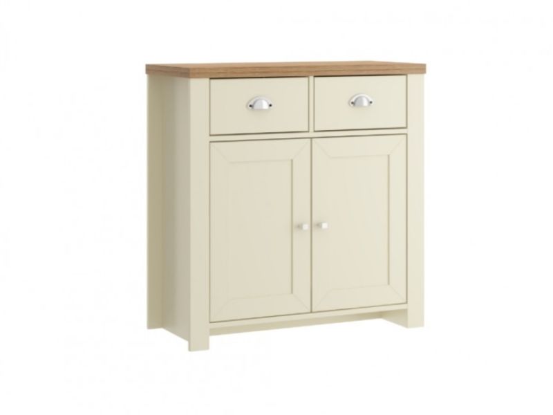 Birlea Winchester 2 Door 2 Drawer Sideboard In Cream And Oak