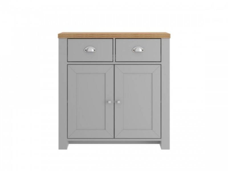 Birlea Winchester 2 Door 2 Drawer Sideboard In Grey And Oak