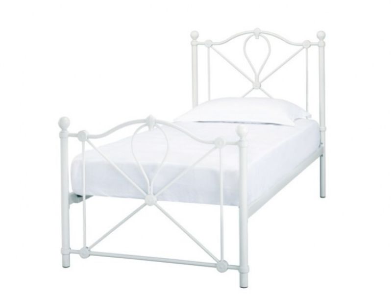 Lpd Bronte 3ft Single White Metal Bed, White Metal Single Bed Frame Uk